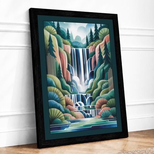 Waterfall stone art - stone, deco