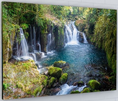 Woodland waterfall canvas - woodland,