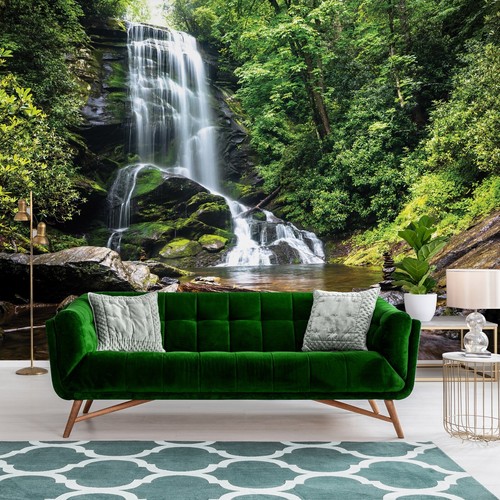 Waterfall forest landscape - forest,