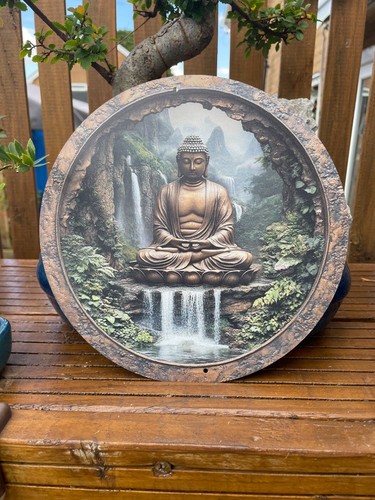 Buddha waterfall metal - buddha,