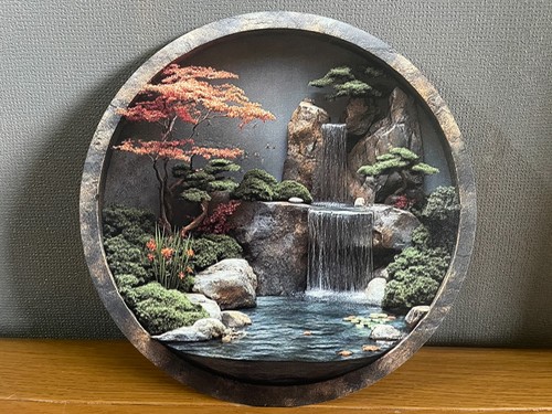 Japanese zen garden waterfall - zen,