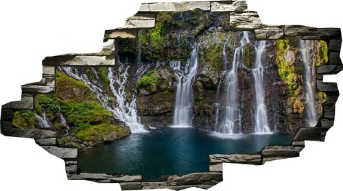 Rain forest waterfall mountain - rain,