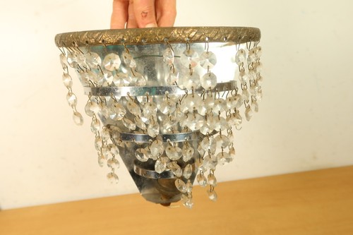 Vintage brass waterfall glass - vintage,