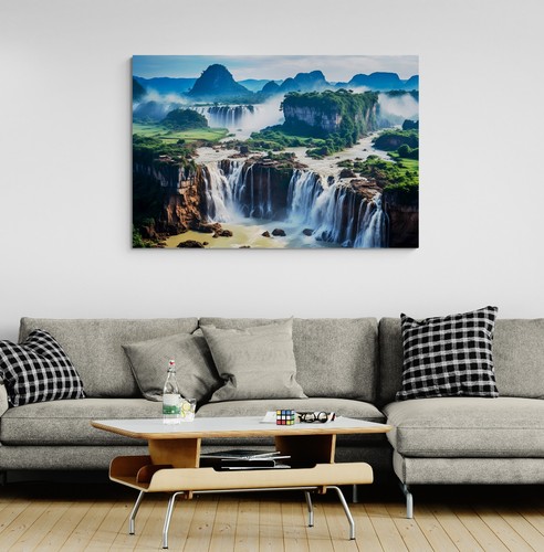 Waterfall landscape canvas - waterfall,
