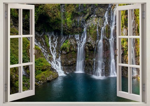 Rain forest waterfall mountain - rain,