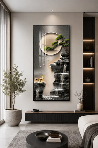 Zen waterfall wall art - waterfall,