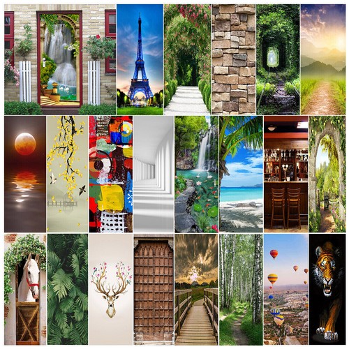 Wall art waterfall forest - 3d,