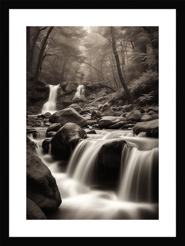 Epic waterfall framed wall - epic, art