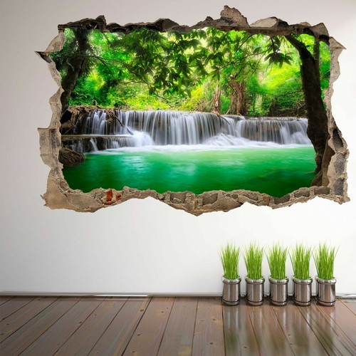 Waterfall river forest wall - forest,